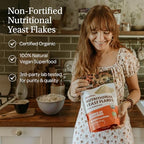 LOOV Organic Non-Fortified Nutritional Yeast Flakes - Vegan, Gluten Free, Non-GMO Unfortified Nooch - Good Source of Natural B-Vitamins - No Added Salt or Sugar - Resealable Bag, 8 Ounces (227 Grams)