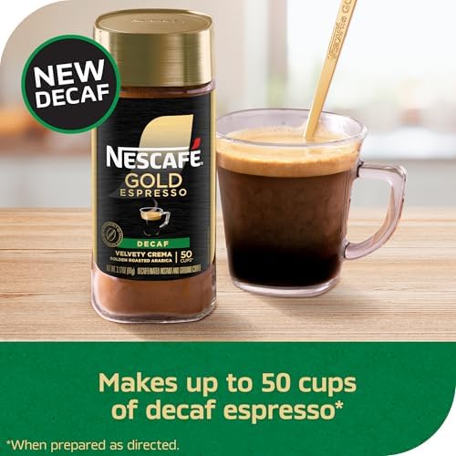 NESCAFÉ Gold Decaf Espresso Instant Coffee,3.17 oz,(Pack of 2)