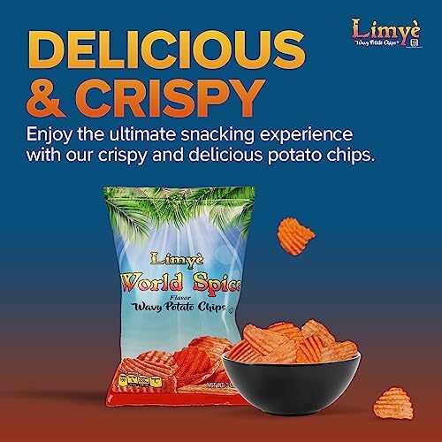 Limyè Potato Chips, World Spice Flavor, Kosher Certified, Allergen Free, Non-GMO, Gluten-free, Vegan potato chips, 3 Oz (12 Pack)