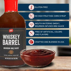 PS Seasoning Whiskey Barrel Bourbon BBQ Sauce - All-Purpose Marinade, Glaze, Baste, and Dip - Sweet and Smoky Sauce, Great for Baby Back Ribs, Tri-Tip, Pulled Pork, Chicken, Beans, and more
