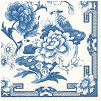 Entertaining with Caspari Cocktail Napkin, Blue and White, 20-Pack