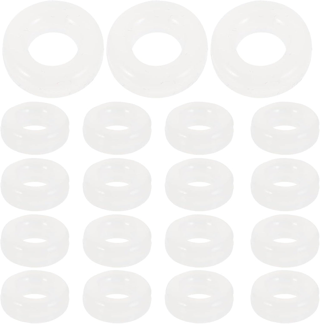 Gatuida 10 Pairs Silicone Eyeglasses Temple Tips, Anti-Slip Round Retainers, Comfort Glasses Tighteners, Semitransparent
