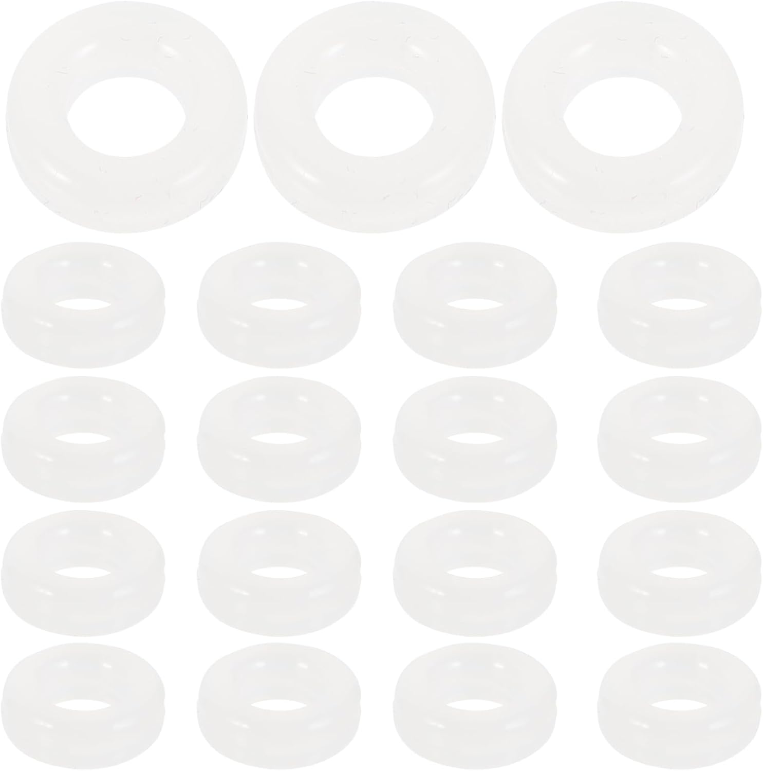 Gatuida 10 Pairs Silicone Eyeglasses Temple Tips, Anti-Slip Round Retainers, Comfort Glasses Tighteners, Semitransparent