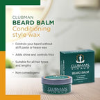 Clubman Pinaud Beard Balm – Nourishing & Conditioning Beard Balm for Men, Strong Hold, 2 oz