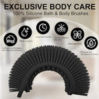 Soft Silicone Body Scrubber, 2 PCS Exfoliating Silicone Loofah, Body Scrubber Shower Brush Exfoliating and Massage 2 in 1, Bath Shower Brush for Cleaning Sensitive Skin Kids Women Men, Lather Well