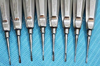 German 8 PC Straight and Curved Dental Surgery EXTRACTING LUXATING APICAL Root TIP Elevator Set of 8 Each