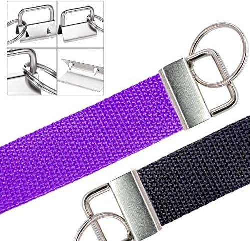 JIAKAI Key Fob Hardware Wristlet Set Wrist Key Chain Wristlet Sets with Split Rings Key Rings-(1 Inch)