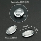 OPUGIT Push-in Eyeglass Nose Pads,10 Pairs Glasses Nose Piece Soft Nose Guards Clear Anti-Slip Nose Bridge Pads Replacement for Rimless/Frameless Eyewear Frame
