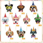 Hooqict 40Pcs Dog Cupcake Toppers Birthday Cake Decorations Puppy Cupcake Toppers for Kids Boys Girls Pet Dog Themed Birthday Party Decorations Supplies