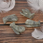 Justinstones Carved Labradorite Gemstone Peace Angel Pocket Guardian AngelHealing Statue 2 inch