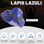 1.1lb Bulk Raw Lapis Lazuli Rough Crystal-Natural Lapis Lazuli Raw Stones Crystal for Tumbling, Cabbing, Fountain Rocks, Decoration, Polishing, Wire Wrapping, Wicca & Reiki Crystal Healing