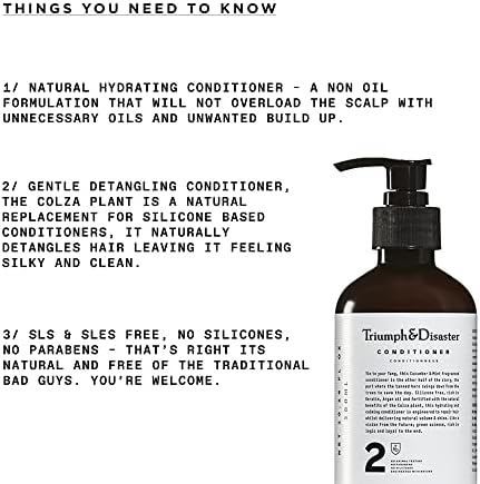 TRIUMPH & DISASTER | Conditioner, Moisturizing, Hydrating & Detangling Hair Conditioner with Keratin for Dry, Damaged Hair for Men & Women, 19.22 fl oz