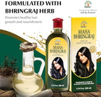 Dabur Maha Bhringraj Herbal Ayurvedic Hair Oil – Infused with Bhringraj Oil for Scalp Nourishment, Soft and Manageable Strands – Oils for Hair and Scalp Massage – 200ML (6.76 fl oz)
