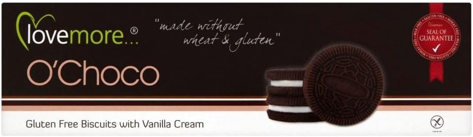 Lovemore Free From Gluten Free O'Choco Biscuits with Vanilla Cream (125g)