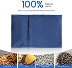 Heating Pad Microwavable with Washable Cover, 8 x 12 Multipurpose Microwave Heating Pad for Neck and Shoulders, Moist Heat Bean Bag Warm Compress for Knee, Muscles, Joints, Wrist, Abdomen (Dark Blue)