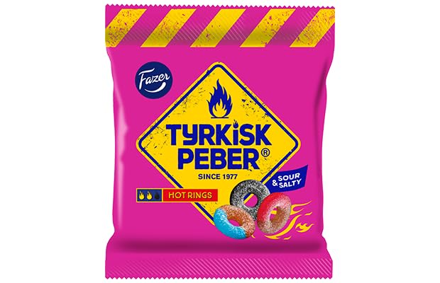 Fazer Tyrkisk Peber Hot Rings candy 1 Pack × 150g