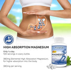 MGSPORT Magnesium Supplement 380mg - High Absorption Magnesium Complex Formula with Vitamins B6, D, E - Supports Muscle Function and Sleep Quality - 100 Servings