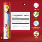 T&D German Iron 14 mg - 60 Vegan Drink Effervescent Tablets - Cherry Flavor - Made in Germany