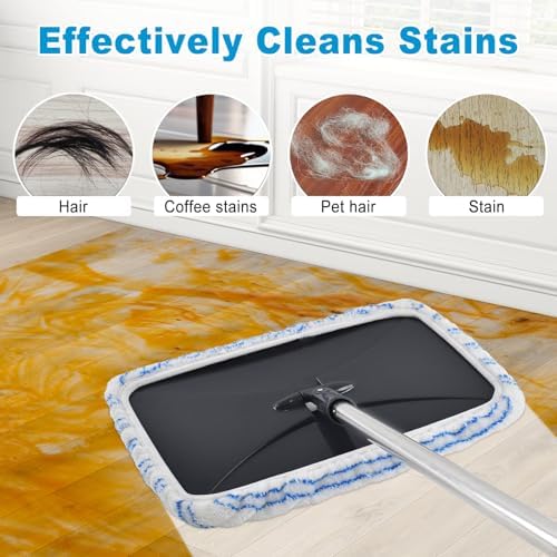 5 Pack Mop Heads Replacements for Ocedar Hardwood Floor 'N More Microfiber Mops,Terry Cloth Mops Refills 15 x 8 Flat Dust Mop Pads for O Cedar mop, Washable & Reusable Mopping Pads