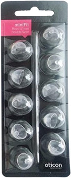 Oticon Minifit Bass 12mm Double Vent Dome Piece (10 Pack)