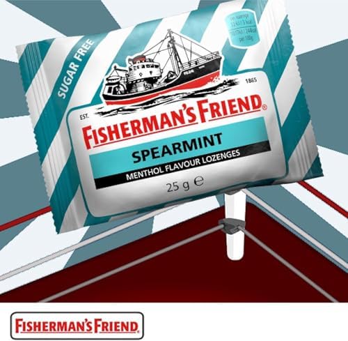 Fisherman's Friend Sugar Free Spearmint Flavor 22 Lozenges (Pack of 6)