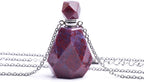 YGLINE Agate Essential Oil Gemstone Vial Essential Oil Necklace,Youngliving,Perfume Bottle Necklace