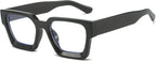 YAMEIZE Square Blue Light Glasses for Men Women Retro Chunky Thick Frame Blue Light Blocking Glasses Computer Eyeglasses
