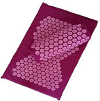 Massager Cushion Massage Mat Acupressure Relieve Pain Spike Acupuncture Yoga with Pillow(Pink with Bag)