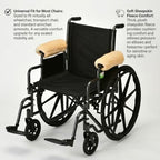 Nova Sheepskin Fleece Armrest Covers for Wheelchairs, Transport Chairs & Arm Chairs, Universal Fit, Washable, One Pair