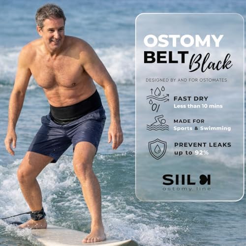 SIIL Ostomy Belt for Men & Women | FSA & FHA Approved | Premium Ostomy Bag Covers | Sports & Swimming | Colostomy Belts, Illeostomy Covers | Ostomy Wrap (Improved Zipper & Velcros) Made in EU