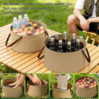 Multifunctional Collapsible Water Basin, Collapsible Bucket, Folding Tub with Handles for Camping, Laundry, Fishing, Hiking, Outdoor, Dish Washing, Portable Wash Basin