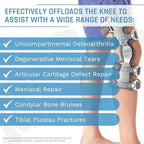 Ovation Medical Game Changer Unloader Knee Brace with Undersleeve - Lightweight OA Support for Arthritis & Pain Relief - Low Profile Design for Comfort Fit (Small/Medium, Left)
