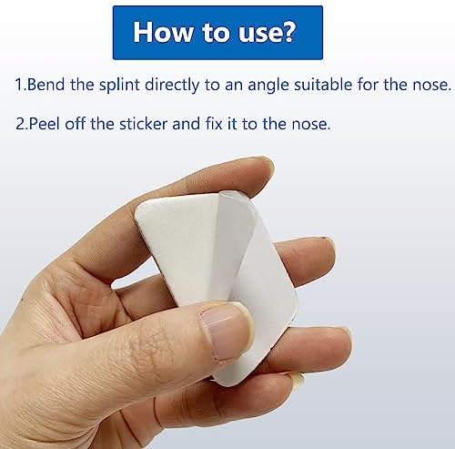 Aluminum Nasal Splints, Nose Brace Fracture Orthopedic Immobilization, Septoplasty Rhinoplasty External Nose Support Protector, 5PCS (M)