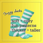 ARAD Premium Soft Warm Microfiber Fuzzy Socks-Multi Color- 4 Pairs - Striped Aqua, Striped Pink, Solid Aqua and Solid Pink
