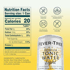 Fever-Tree Light Tonic Water – Premium Low-Calorie Mixer for Cocktails and Mocktails, 24 x 5.1 Cans – Naturally Sourced, Non-GMO