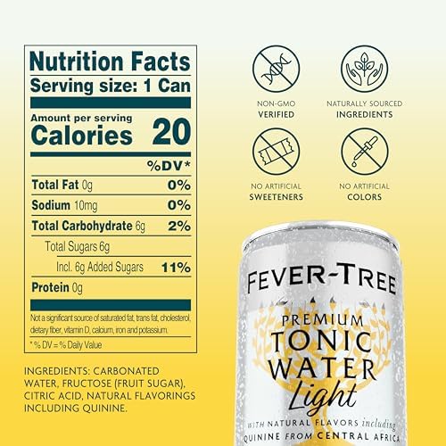 Fever-Tree Naturally Light Tonic Water, 5.07 Fl Oz (Pack of 8)