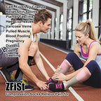 ZFiSt 3 Pair Sport Compression Socks Men Women, Compression Stocking Nurse Socks for Edema Travel