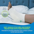 TIDI 6224M Posey Heel and Elbow Protectors with Foam Pads ― Medium ― White ― One Pair of Heel and Elbow Protectors for Protection Against Abrasions ― Home Healthcare ― Medical Supplies