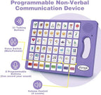 Joyreal AAC Device for Autism, Non Verbal Communication Tools for Speech Therapy & Stroke Rehab. Communication Tablet, Autism Talking Aids with 8 Programmable Buttons & Adjustable Volume (Purple)