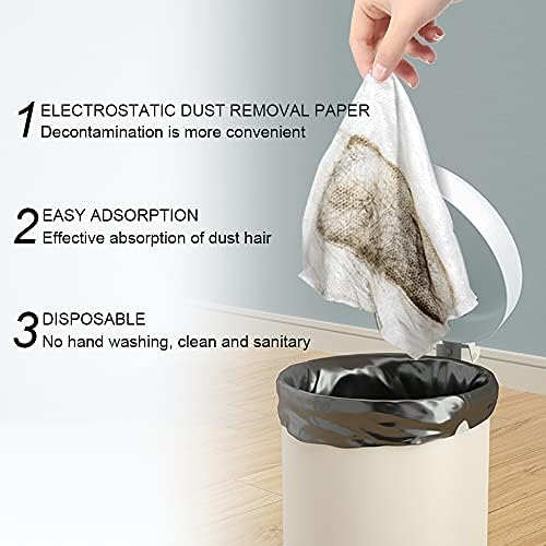 Kingzhuo 200 Pcs Disposable Cleaning Wipes - Microfibre Electrostatic Floor Cloths, Wet or Dry Wipes Floor Duster, Fits Most Mops, 29cm x 21cm
