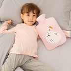 samply Hot Water Bottle with Cute Fleece Cover, 2Liter Water Bag for Hot and Cold Compress, Hand Feet Warmer, Neck and Shoulder Pain Relief, Pink Rabbit