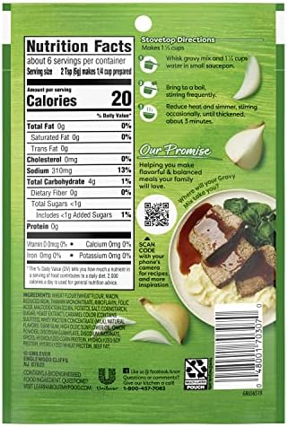 Knorr Gravy Mix For Delicious Easy Meals and Side Dishes Classic Brown Gravy With No Artificial Flavors, No Added MSG 1.2 oz