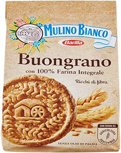 Mulino Bianco: "Buongrano" whole wheat shortbread - 12.34 Oz (350g) Pack of 2 [ Italian Import ]