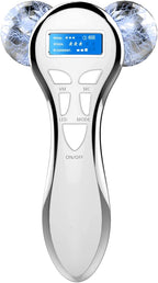 4D Microcurrent Face Massager Roller,Electric Rechargeable Face Lift Roller Arms Legs Massager for Anti Aging Wrinkles Facial Massage