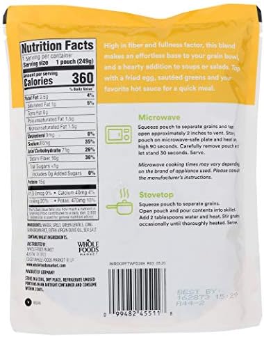 365 by Whole Foods Market, Spelt Green Lentils & Brown Rice, 8.8 Ounce (Pack of 4)