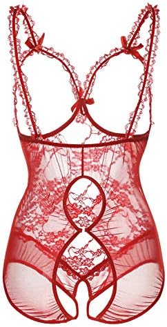 Plus Size Lingerie for Women Sexy Lingerie Bodysuit One-Piece Teddy Black