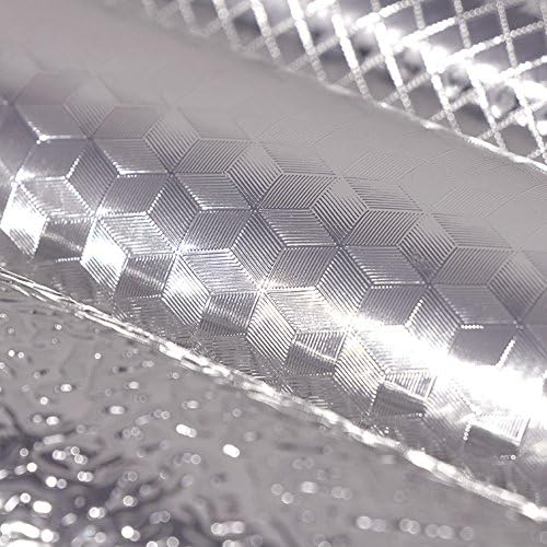 REDODECO Kitchen Waterproof Aluminum foil Stickers Anti Greasy Counter Top Peel Stick Wall Decal,15.8inch by 100inch