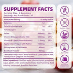 Organic Apple Cider Vinegar Gummies Sugar Free, Keto ACV Gummies: Apple Cider Vinegar with Mother, Vitamin B12 & B6, Beetroot | Gut Health, GMO Free & Vegan, Metabolism, Energy Gummy - 60 Count.