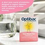Optibac Probiotics One Week Flat - Vegan Probiotic Supplement for Digestion, Gut Health & Occasional Bloating, 5 Billion CFU - 7 Sachets