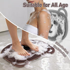 Foot Scrubber Mat in Shower 2 Pack Large - Silicone Foot Bath Exfloating Feet Deep Clean Brush Massager Acupressure Pad Improve Circulation & Feet Relief for Men Women Kids Children Cf&Gy